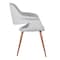 Armen Living Phoebe Mid-Century Dining Chair in Walnut Finish and Gray Fabric LCPHSIWAGRAY - alternate 8